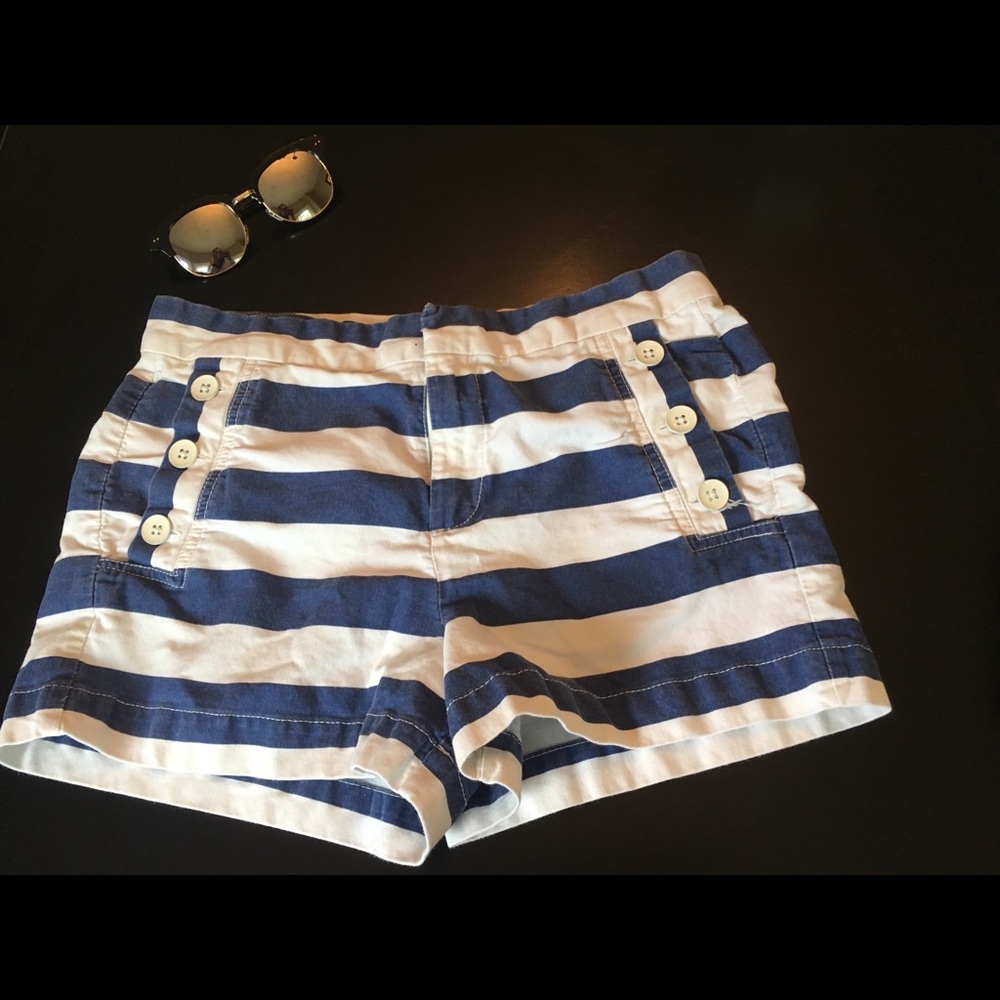 Joe Fresh Striped High Waisted Shorts